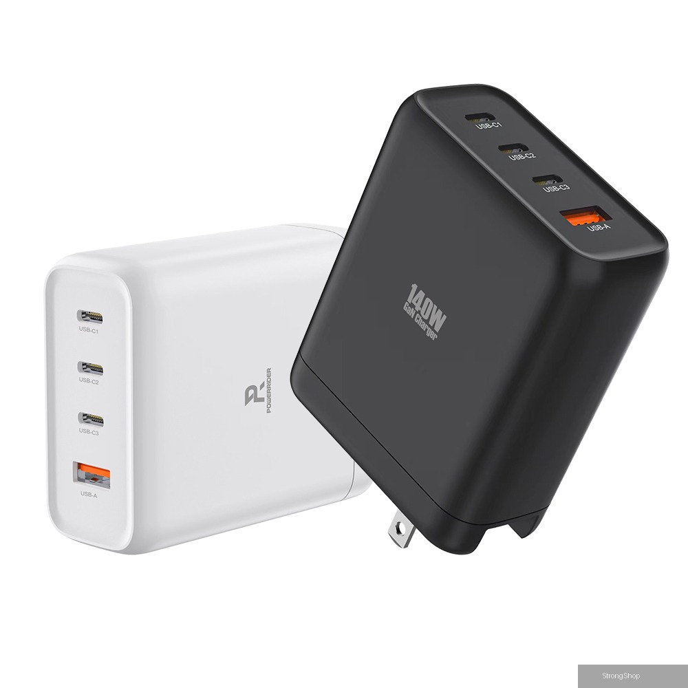 140W GaN氮化鎵 4孔(3C+1A) PD快充 充電器(插腳可收)_支援電競筆電/手機/平板