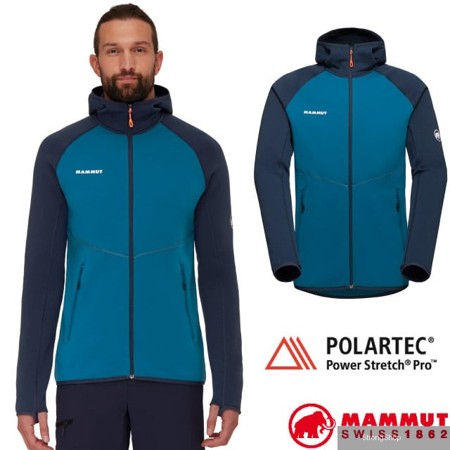 男 Aconcagua 輕量透氣耐磨保暖刷毛連帽外套.夾克.大衣/1014-04282-50554 深冰藍/海洋藍