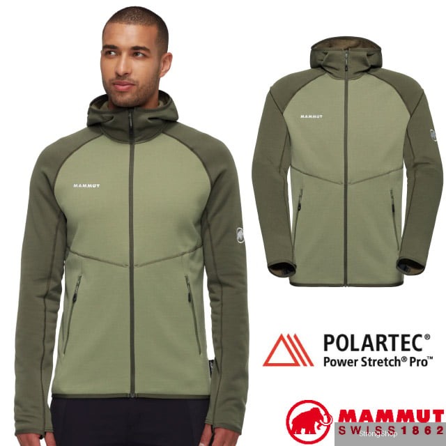 男 Aconcagua 輕量透氣耐磨保暖刷毛連帽外套.夾克.大衣/1014-04282-40300 沼澤綠/深沼澤綠
