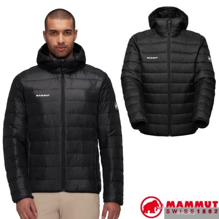 男 Crag IN Hooded 保暖化纖填充連帽外套.夾克.大衣.雪衣/輕量.蓄熱.環保材質/1013-03410-0001 黑