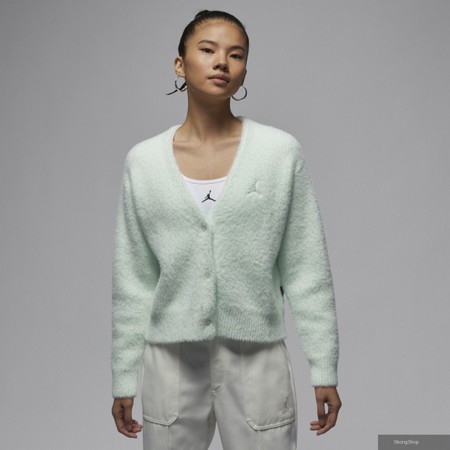 AS W J SWEATER CNY 女款 針織毛衣 排釦外套 喬丹 綠色 新年-HQ6075394