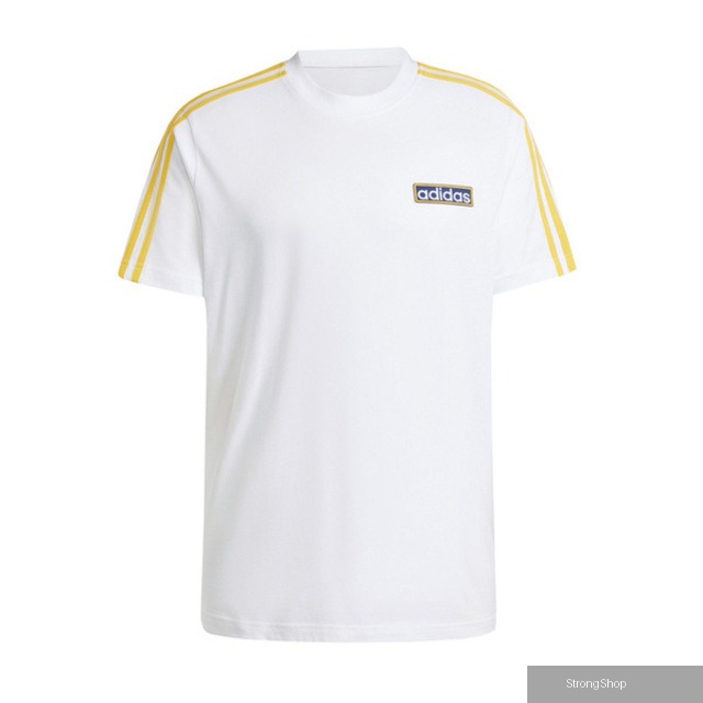 Adidas Adibreak Tee IU2360 男 短袖 上衣 T恤 運動 復古 經典 棉質 舒適 白黃