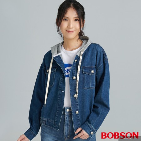 女款針織連帽牛仔外套(JL0027-53)