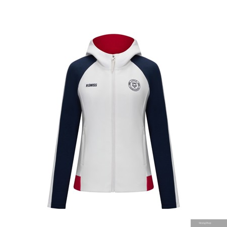 連帽針織外套 Knit Hoodie Jacket 休閒 女外套 白色 1913275-115