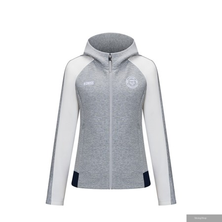 連帽針織外套 Knit Hoodie Jacket 休閒 女外套 灰色 1913275-963