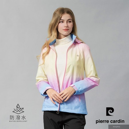 女裝 戶外防風防潑水可拆帽漸層印花外套-淺粉色 (6245795-73)