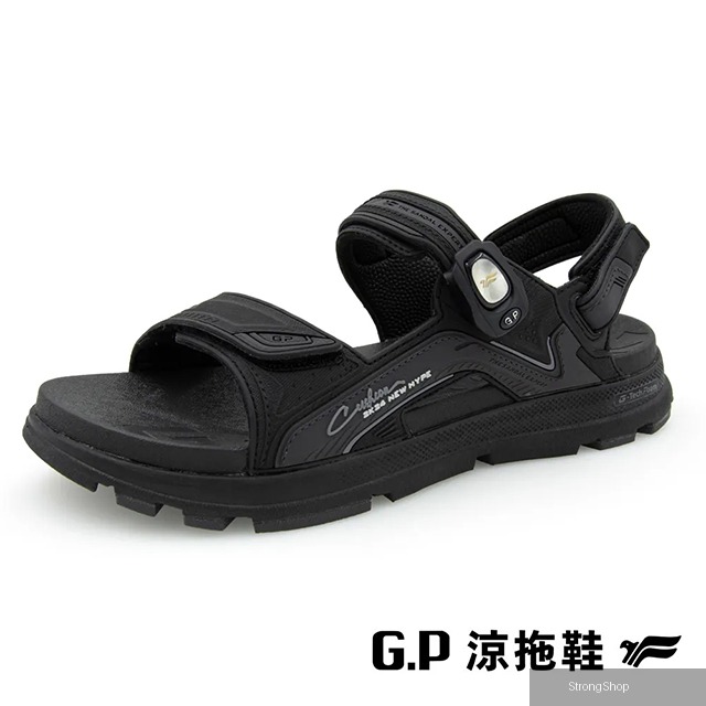 (男)G-tech Foam舒適高彈涼鞋 男鞋-黑色