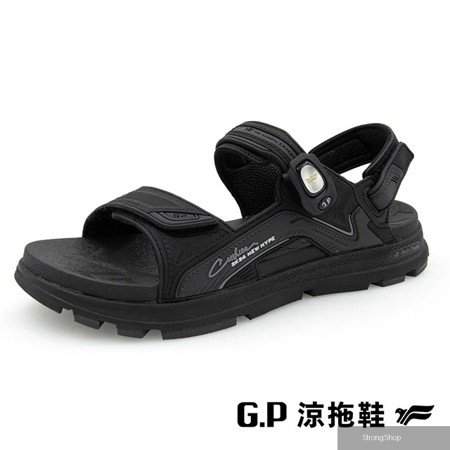 (男)G-tech Foam舒適高彈涼鞋 男鞋-黑色