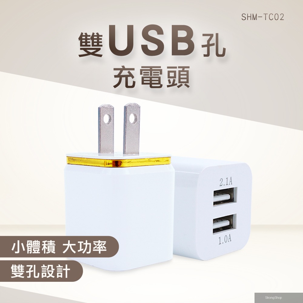 USB充電器 雙孔充電器 豆腐頭充電器 旅行充電器 插座配件 USB插頭 家用充電插頭 手機充電孔 180-TC02