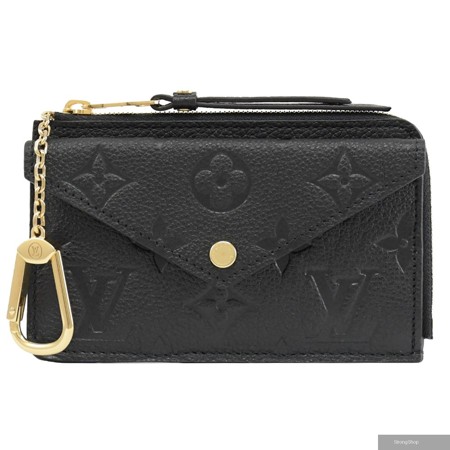 Louis Vuitton LV M69421 RECTO VERSO 粒面壓花牛皮鑰匙零錢卡包.黑