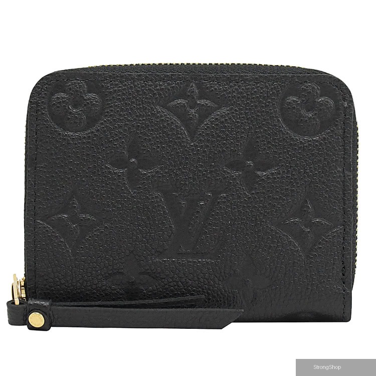 Louis Vuitton LV 經典花紋全皮革壓紋信用卡零錢包