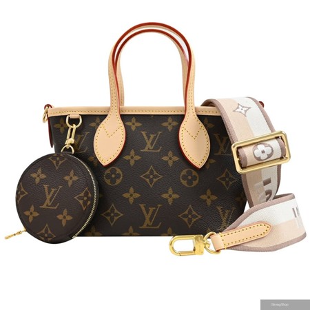 Louis Vuitton LV Neverfull BB 二合一經典印花手提斜背兩用包 現貨
