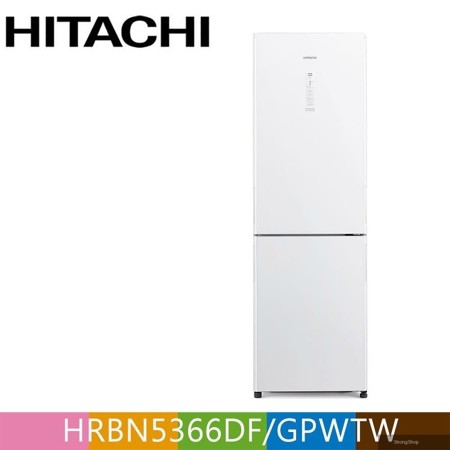 313公升變頻琉璃兩門冰箱HRBN5366DF琉璃白(GPWTW)
