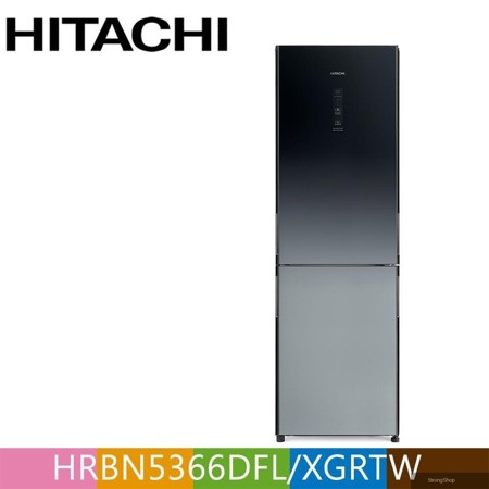 313公升變頻琉璃兩門冰箱(左開)HRBN5366DFL漸層琉璃黑(XGRTW)