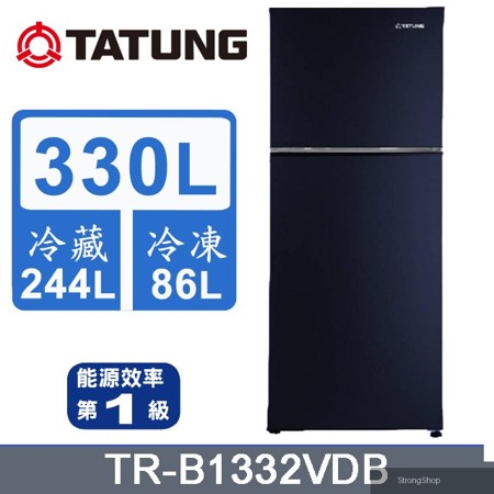 330L一級能效變頻雙門冰箱 TR-B1332VDB (墨青)