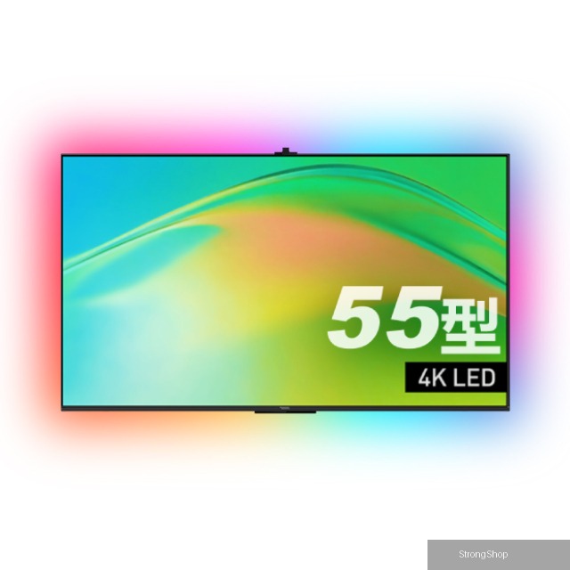 55型4K智慧聯網顯示器 含超薄壁掛架+電視情境燈 TN-55W80BGT