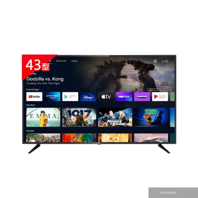 43吋 Google認證4K HDR連網液晶螢幕顯示器 43M4K