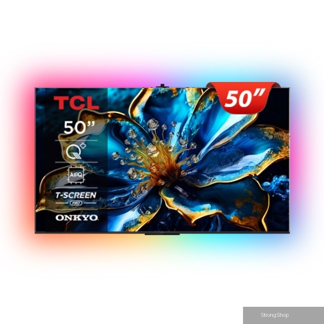 50吋 C69B QLED Google TV 量子智能連網液晶顯示器 含超薄壁掛架+電視情境燈 (50C69B)