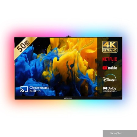 50型4K GoogleTV 低音砲雙杜比智慧聯網音響顯示器 含超薄壁掛架+電視情境燈 (SUTV-G50110)