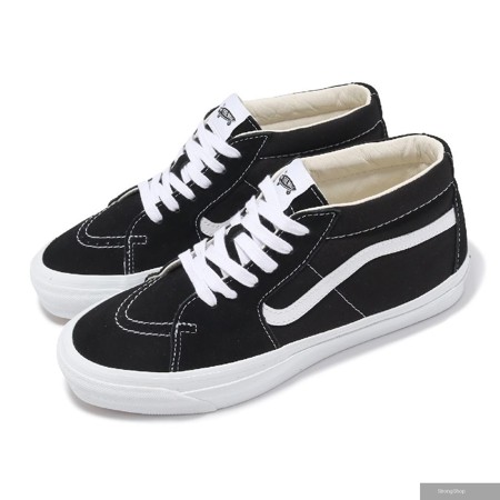 範斯 休閒鞋 Sk8-Mid Reissue 83 男鞋 女鞋 黑 白 麂皮 中筒 板鞋 情侶鞋 VN000CQQBA2