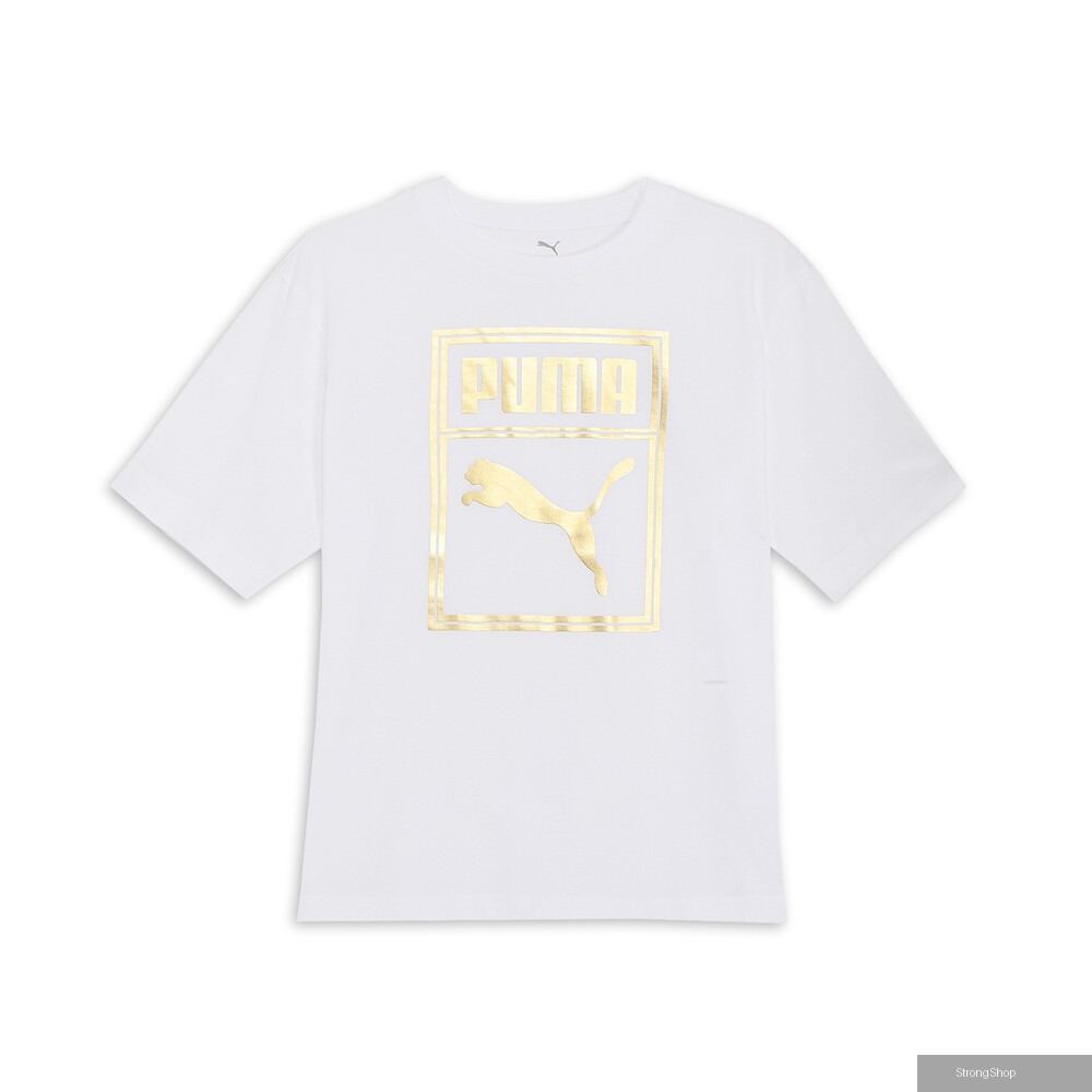 【PUMA官方旗艦店】 基本系列ESS Metallic圖樣短袖T恤 男性 68927102