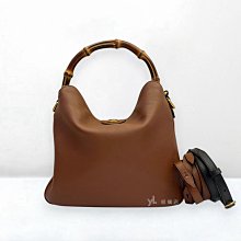 遠麗精品 132 S5413 GUCCI包包 Diana中號棕色牛皮竹節包746124 (板橋府中店)