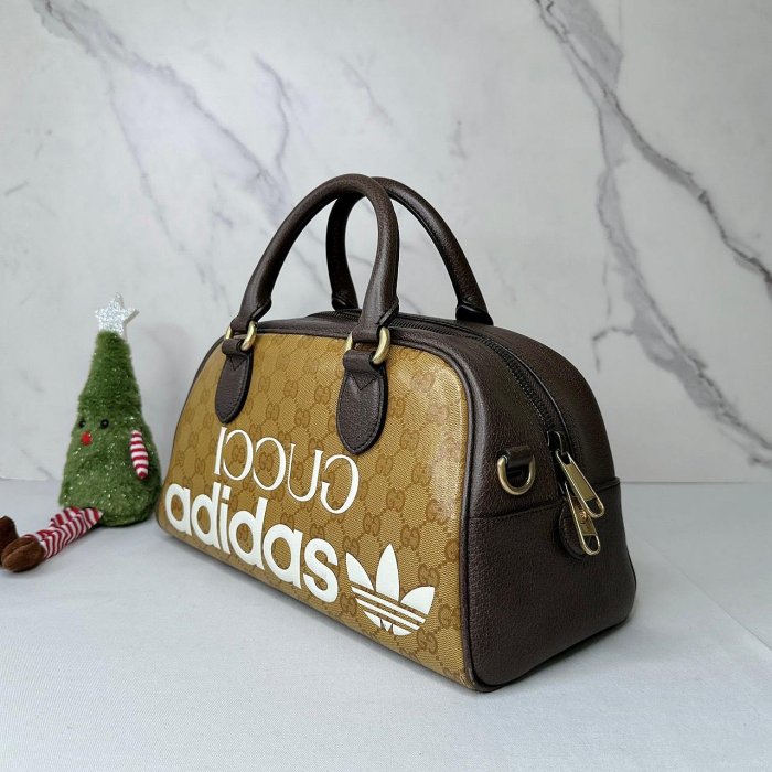 緻美全新二手精品 GUCCI 聯名愛迪達波士頓包