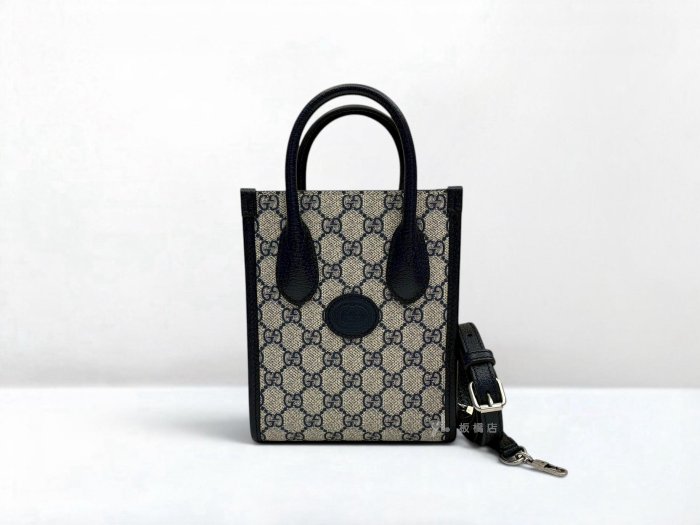 遠麗精品 132 S5489 GUCCI包包 深藍牛皮老花琴譜包671623 (板橋府中店)