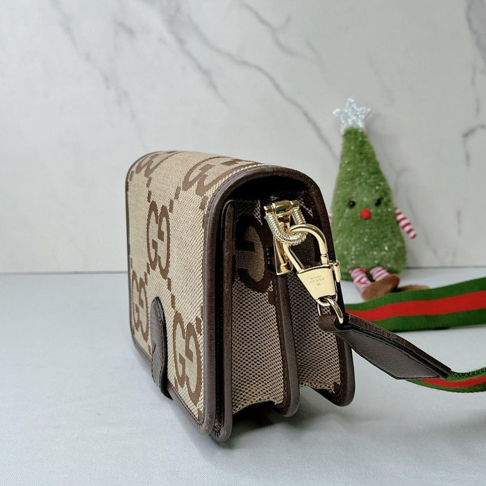 緻美全新二手精品 GUCCI Jumbo GG老花風琴包