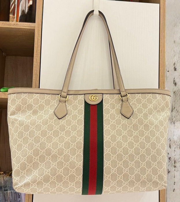 八成新 二世界 4 GUCCI托特包（8成新）（漂亮媽媽包）