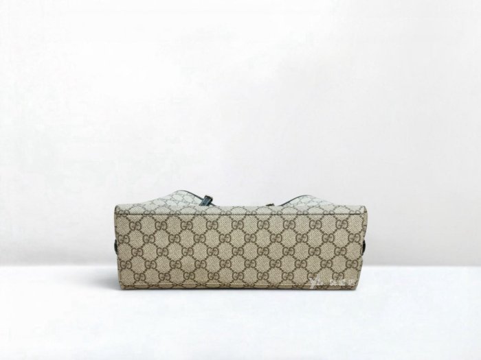 遠麗精品 132 C3839 GUCCI包包 原花GG Emblem中號托特斜背包815214 (桃園店)