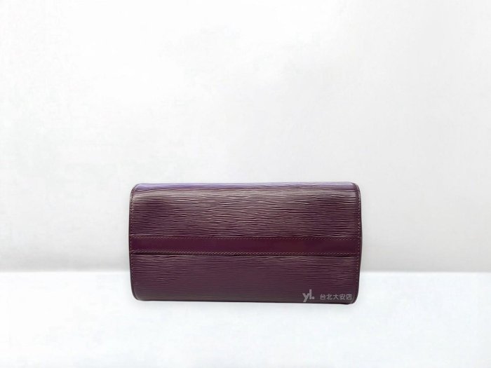 遠麗精品 132 A13245 LV包包 EPI 紫色水波紋牛皮銀釦波士頓包M5922K (台北大安店)