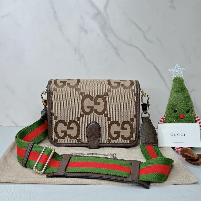 緻美全新二手精品 GUCCI Jumbo GG老花風琴包