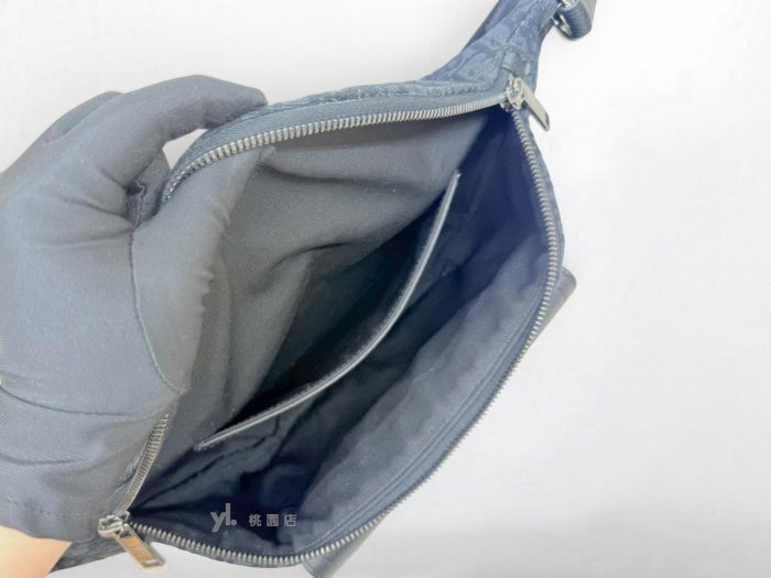 遠麗精品 132 C3955 DIOR包包 灰Oblique緹花布Saddle 腰包1ADBO084YKS (桃園店)