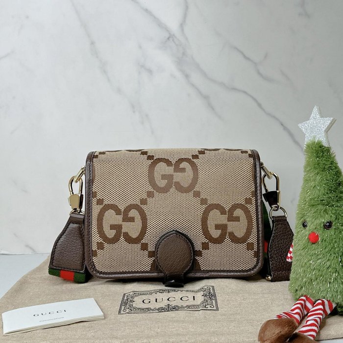 緻美全新二手精品 GUCCI Jumbo GG老花風琴包
