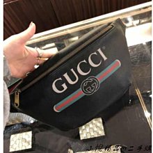 嚴選精品二手旗艦店 19 GUCCI 493869 腰包 黑色 牛皮 綠紅綠 WEB 楊冪 胸口包 530412 現
