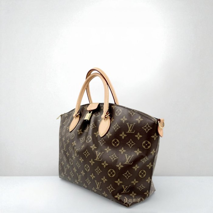 喬萱名品 12 JA1719 LV包包 原花半圓弧拉鍊鎖頭BOETIE MM兩用包M45987 (桃園店)